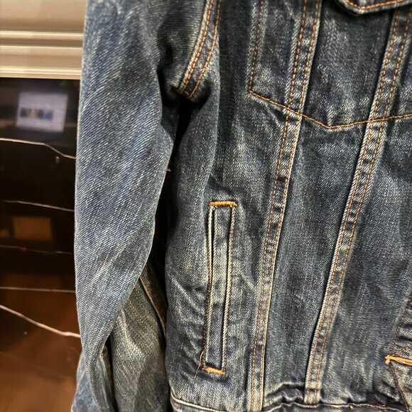 J Crew Indigo 6 button Jean Jacket Size M - Picture 4 of 8